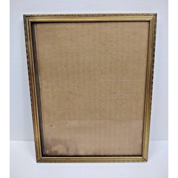 Unbranded Other - Vintage Brass Metal Photo Picture Frame Ornate 8 x 10" Guilded